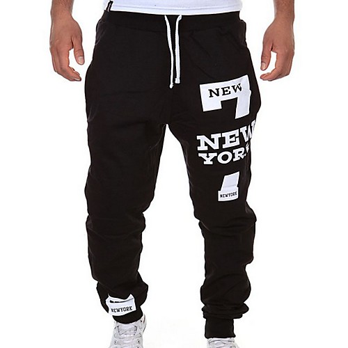 

Men's Basic Loose Chinos Pants - Print Drawstring Black Light gray Dark Gray US32 / UK32 / EU40 / US34 / UK34 / EU42 / US36 / UK36 / EU44