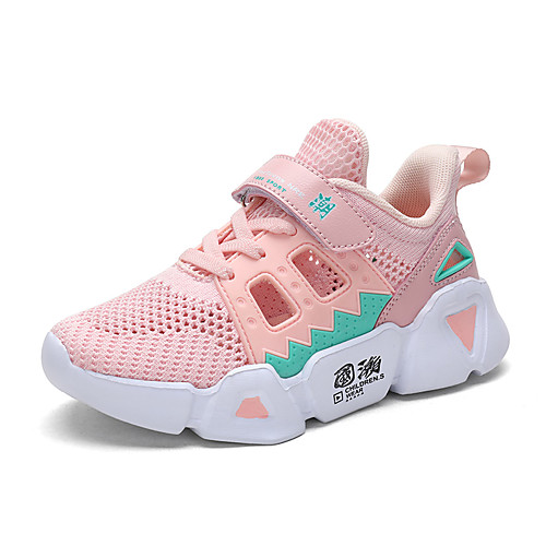 

Boys' / Girls' Comfort Mesh / PU Trainers / Athletic Shoes Big Kids(7years ) Running Shoes Black / Pink / Beige Summer