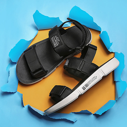 

Men's Summer Casual / Beach Daily Beach Sandals Water Shoes / Upstream Shoes Canvas Breathable Non-slipping Wear Proof White / Black