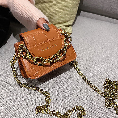 

Women's PU Crossbody Bag 2020 Solid Color Black / Yellow / Brown