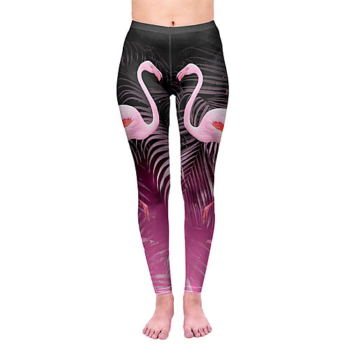 

Women's Yoga Pants 3D Print BlackPurple Elastane Yoga Running Fitness Tights Leggings Sport Activewear Quick Dry Tummy Control Butt Lift Moisture Wicking High Elasticity Skinny