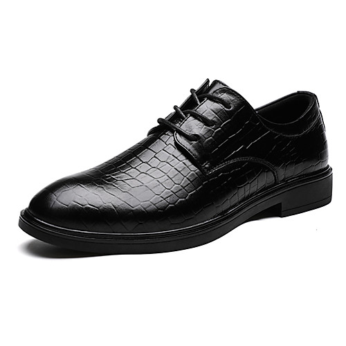 

Men's Summer Casual Daily Oxfords PU Non-slipping Black / Brown