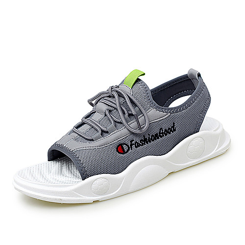 

Men's Summer Classic / Casual Daily Outdoor Sandals Water Shoes / Upstream Shoes Canvas Breathable Non-slipping Wear Proof Beige / Gray