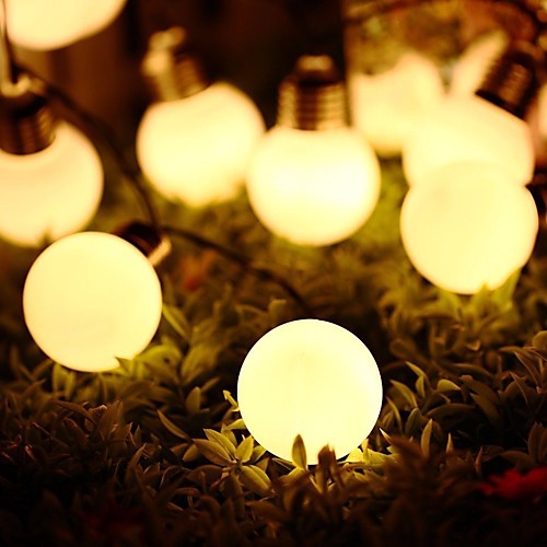 

5m String Lights 20 LEDs Solar Retro G50 Bulb Bulb LED String Lights Outdoor Waterproof Garden Courtyard Christmas Day Decoration Lantern