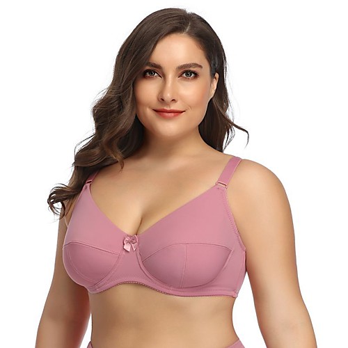 

Women's Underwire Bra Full Coverage Bra White Black Blushing Pink