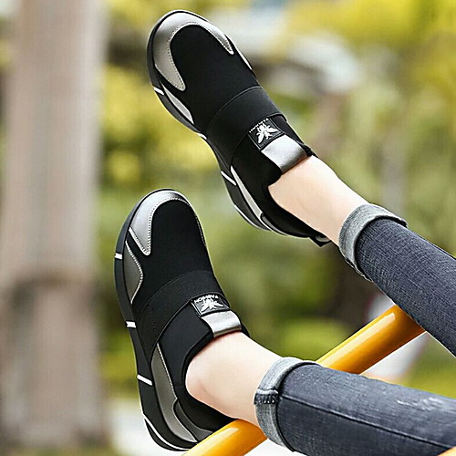 

Women's Trainers / Athletic Shoes Spring & Summer Flat Heel Round Toe Daily Canvas Black / Gray