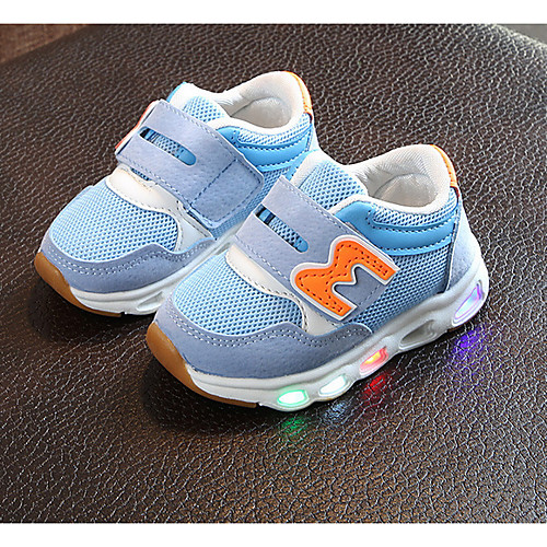 

Boys' Comfort / USB Charging Mesh Trainers / Athletic Shoes Big Kids(7years ) Pink / Blue / Gray Spring