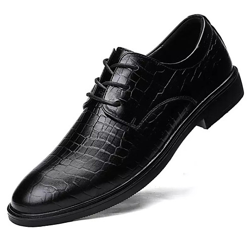 

Men's Summer Business Daily Oxfords Cowhide / PU Non-slipping Black / Brown