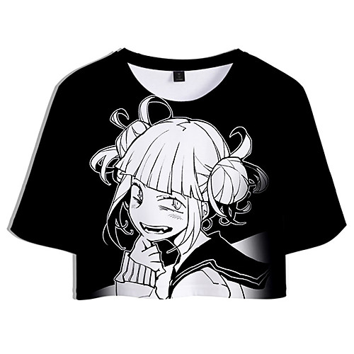 

Inspired by My Hero Academia Boko No Hero Toga Himiko Cosplay Costume T-shirt Polyster Print Printing T-shirt For Women's / Men's