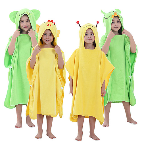 

Kid's Bathrobe Oodie Anime Dinosaur Onesie Pajamas Flannelette YellowBlue / Yellow / Green Cosplay For Boys and Girls Animal Sleepwear Cartoon Festival / Holiday Costumes