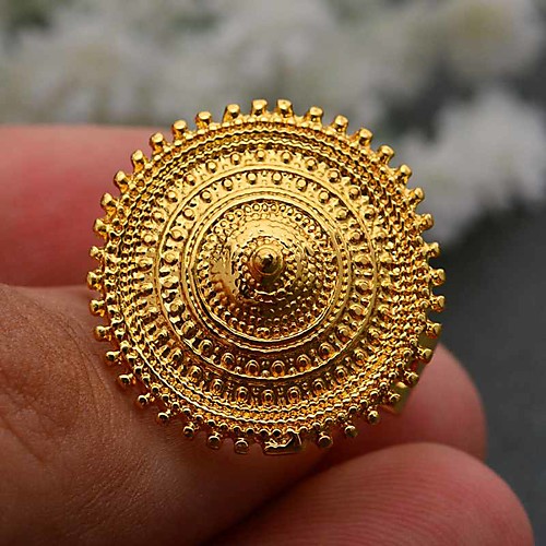 

Women's Ring Open Cuff Ring Adjustable Ring 1pc Gold Gold Plated Irregular Statement Stylish Luxury Wedding Party Evening Jewelry