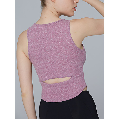 

Women's Yoga Top Solid Color Black Pink Green Running Fitness Gym Workout Vest / Gilet Top Sport Activewear Breathable Comfort Quick Dry Stretchy