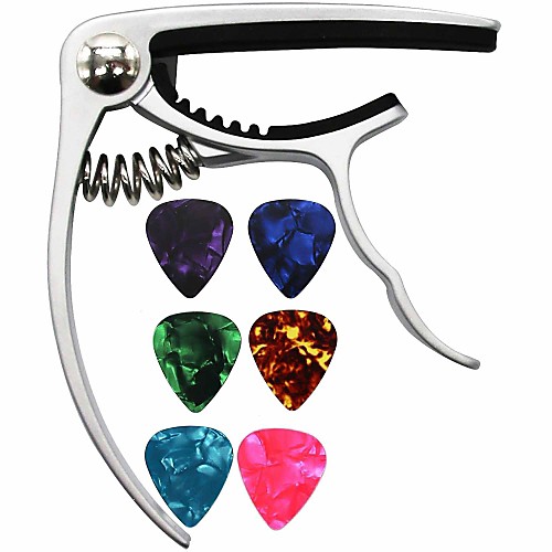 

Guitar Accessory Guitar Holder & pipe Capo Guitar Picks Zinc Alloy Guitar Colorful Random Colo for Acoustic and Electric Guitars Musical Instrument Accessories 6 pcs 97.5 cm