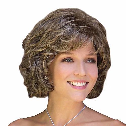 

Synthetic Wig Curly Matte Layered Haircut Wig Short Light Blonde Synthetic Hair 14 inch Women's Easy dressing Sexy Lady curling Blonde