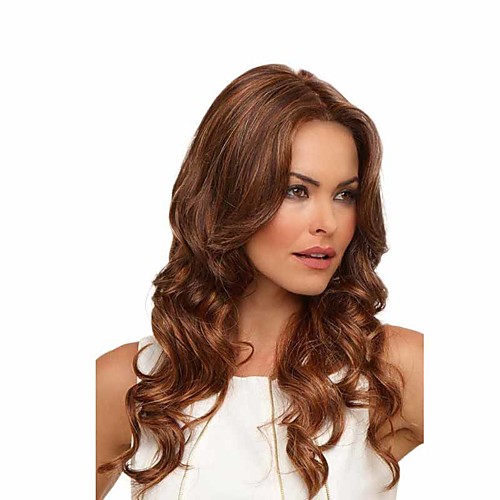 

Synthetic Wig Curly Middle Part Wig Short Brown Synthetic Hair 24 inch Women's Sexy Lady Middle Part curling Brown