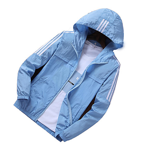 

Men's Hiking Skin Jacket Hiking Jacket Summer Outdoor Waterproof Sunscreen Breathable Quick Dry Jacket Hoodie Top Running Hunting Fishing White / Black / Blue / Camping / Hiking / Caving