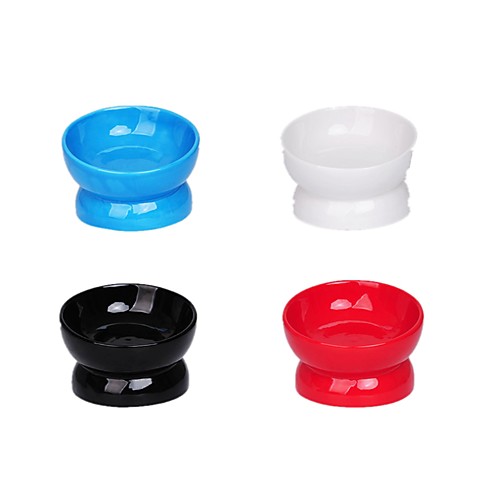 

Dog Cat Pets Bowls & Water Bottles / Feeders 150 L Glasses Washable Solid Colored White Black Red Bowls & Feeding