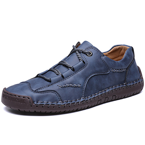 

Men's Fall / Spring & Summer Casual Daily Outdoor Sneakers Fitness & Cross Training Shoes / Walking Shoes Faux Leather Non-slipping Wear Proof Light Brown / Black / Khaki