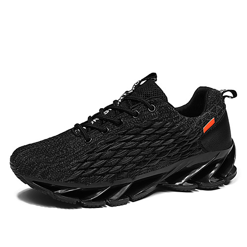 

Men's Fall Daily Outdoor Trainers / Athletic Shoes Running Shoes / Walking Shoes Tissage Volant Breathable Non-slipping Shock Absorbing White / Black / Red