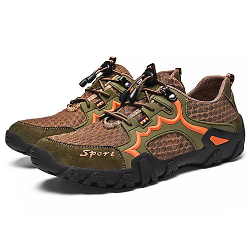 

Men's Summer Sporty Athletic Trainers / Athletic Shoes Upstream Shoes Mesh / PU Non-slipping Black / Army Green / Khaki