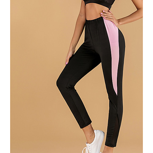 

Women's Basic Legging - Color Block, Print Mid Waist Black S M L