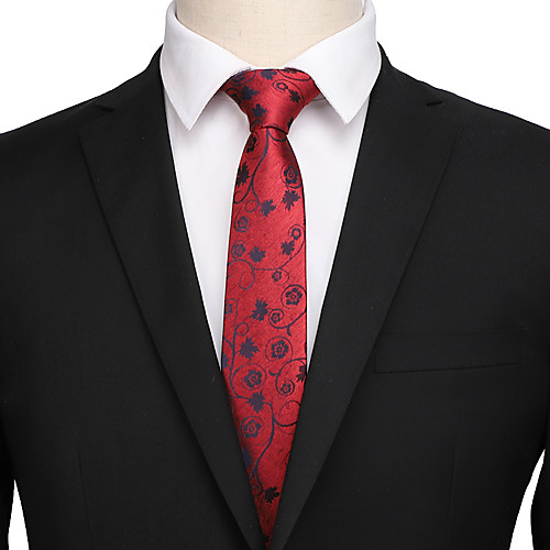 

Men's Party / Work / Basic Necktie - Print / Jacquard / Solid Colored