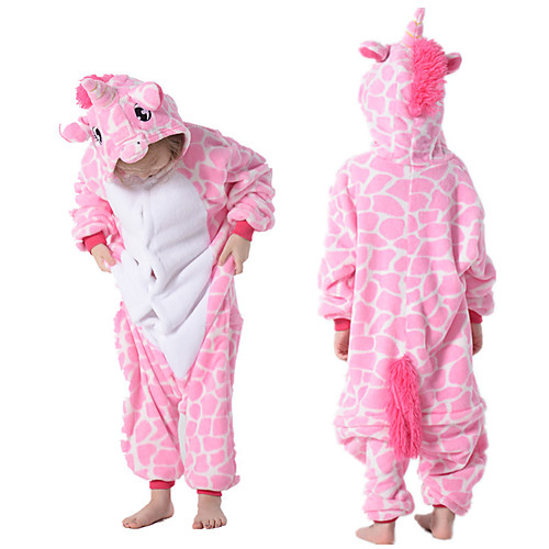 

Kid's Kigurumi Pajamas Unicorn Flying Horse Onesie Pajamas Flannelette Pink Cosplay For Boys and Girls Animal Sleepwear Cartoon Festival / Holiday Costumes