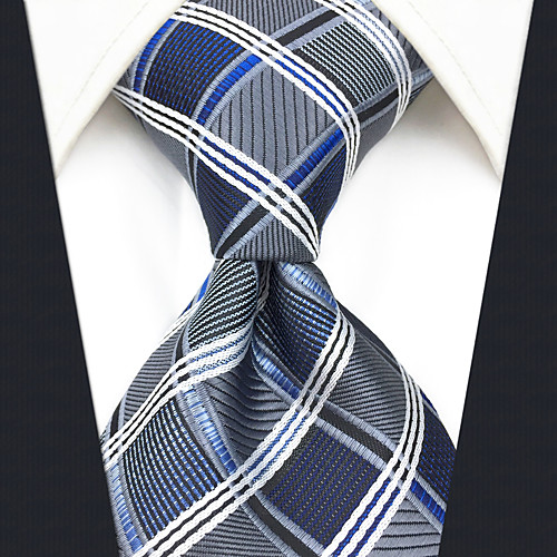 

Men's Party / Work / Basic Necktie - Check / Jacquard