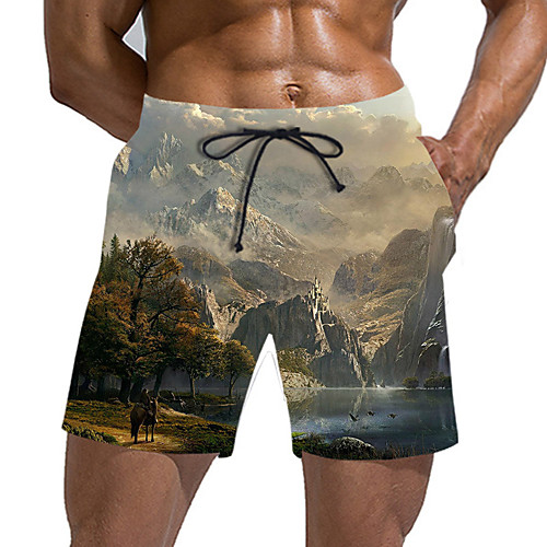 

Men's Sporty Basic Slim Chinos Shorts Pants - 3D Print Drawstring Sports Summer Yellow US32 / UK32 / EU40 / US34 / UK34 / EU42 / US36 / UK36 / EU44