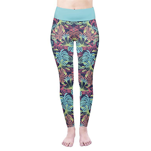 

Women's High Waist Yoga Pants 3D Print White Black Purple Yellow Dark Purple Elastane Yoga Running Fitness Tights Leggings Sport Activewear Tummy Control Butt Lift Moisture Wicking Power Flex High