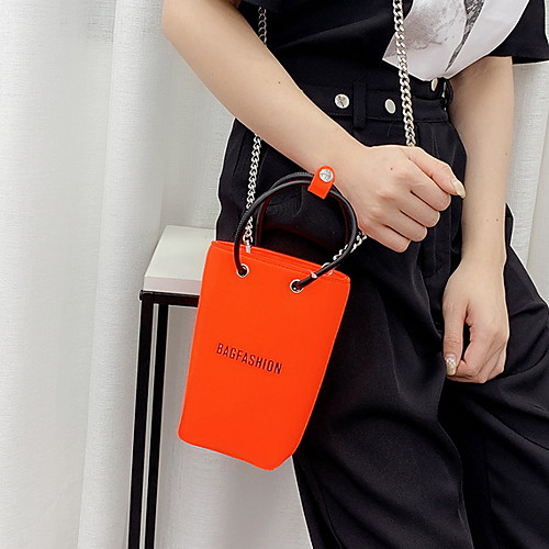 

Women's Zipper PU Crossbody Bag Letter White / Black / Yellow