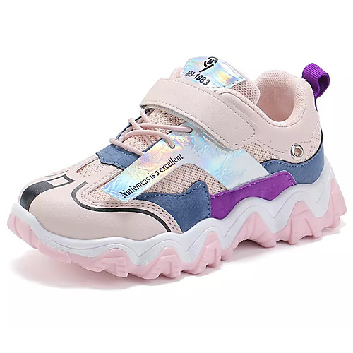 

Boys' / Girls' Comfort PU Trainers / Athletic Shoes Big Kids(7years ) Running Shoes Pink / Gray Spring / Color Block