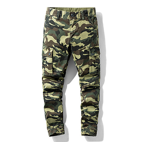 

Men's Hiking Pants Hiking Cargo Pants Camo Summer Outdoor Breathable Quick Dry Sweat-wicking Comfortable Cotton Pants / Trousers Bottoms Running Camping / Hiking Hunting Dark Grey Red Army Green S M