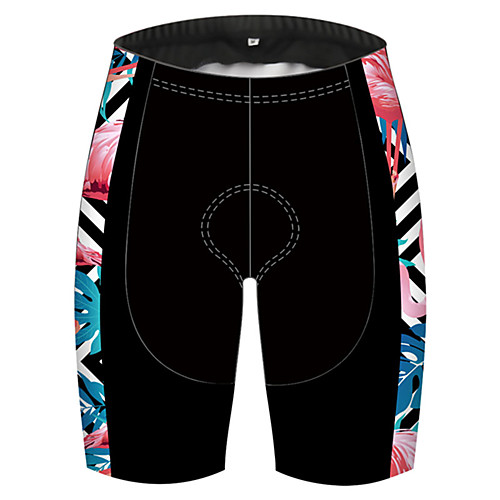 

21Grams Men's Cycling Shorts Bike Shorts Padded Shorts / Chamois Pants Breathable Quick Dry Sports Flamingo Floral Botanical Animal Black / Red Mountain Bike MTB Road Bike Cycling Clothing Apparel