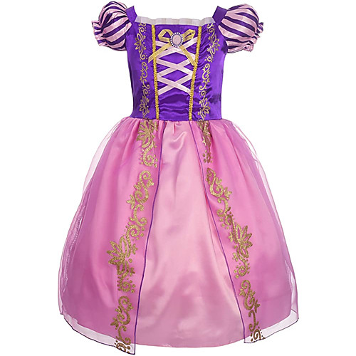 

Princess Fairytale Cosplay Dress Flower Girl Dress Kid's Girls' A-Line Slip Vacation Dress Christmas Halloween Carnival Festival / Holiday Elastane Tactel Purple Easy Carnival Costumes Vintage