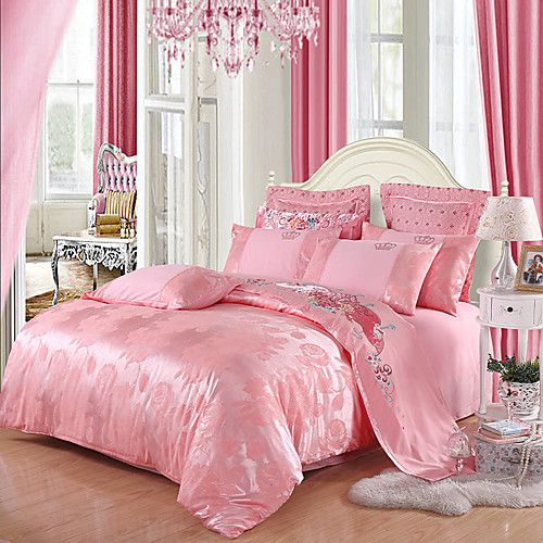 

Silk Sateen Jacquard bedspread set four-piece European bedclothes set four-piece