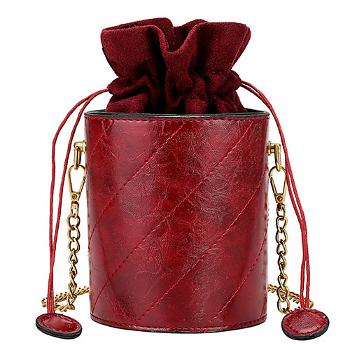 

Women's Chain Polyester / PU Crossbody Bag Solid Color Black / Red / Green