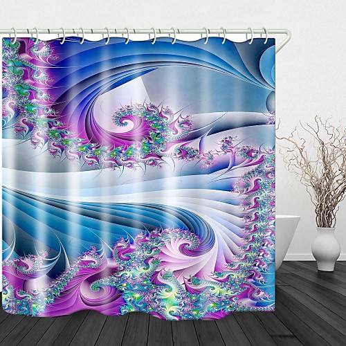 

Bathroom Shower Curtains & Hooks Rainbow Neoclassical Polyester Waterproof