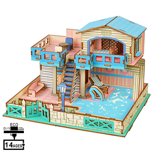 

3D Puzzle Paper Model Model Building Kit Famous buildings House DIY Hard Card Paper Classic Kid's Unisex Boys' Toy Gift