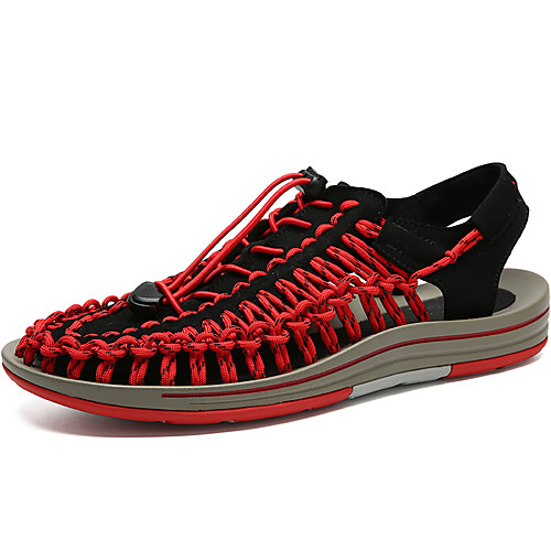 

Men's Summer Casual Daily Home Sandals Walking Shoes Mesh Breathable Non-slipping Black / Red / Blue