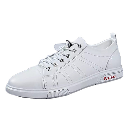 

Men's Summer Casual Daily Sneakers Nappa Leather / PU Non-slipping White / Black