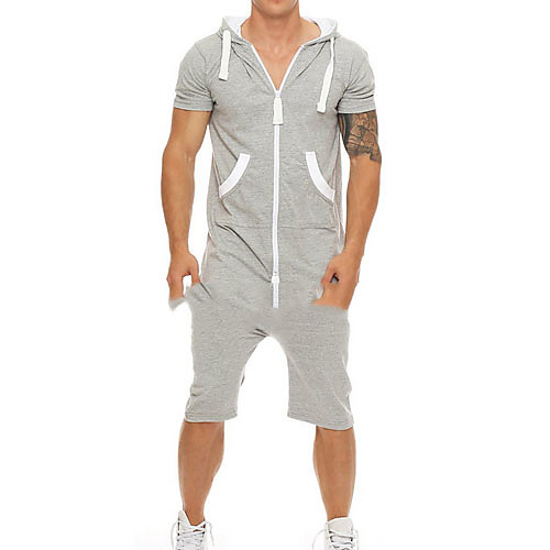 

Men's Basic Light gray Romper Onesie, Solid Colored US32 / UK32 / EU40 US34 / UK34 / EU42 US36 / UK36 / EU44