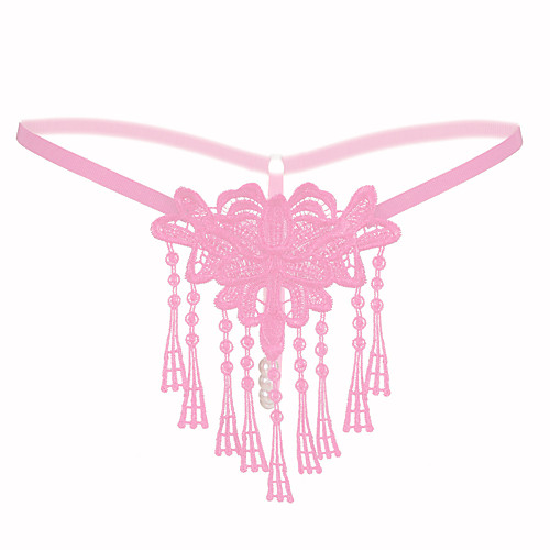 

Women's Lace / Basic G-strings & Thongs Panties - Normal Low Waist Blushing Pink Fuchsia Red One-Size