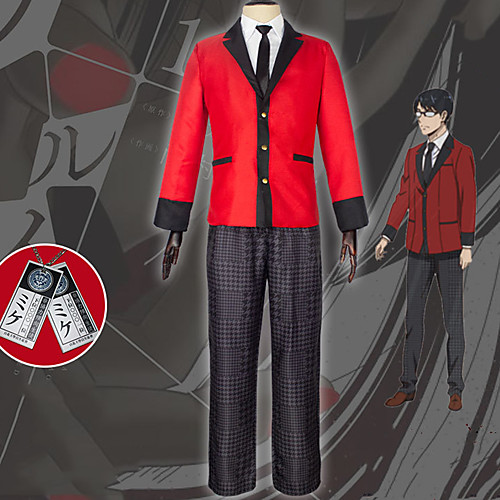 

Inspired by Kakegurui / Compulsive Gambler Anime Cosplay Costumes Japanese Cosplay Suits Coat Blouse Pants For Men's / Tie / Necklace