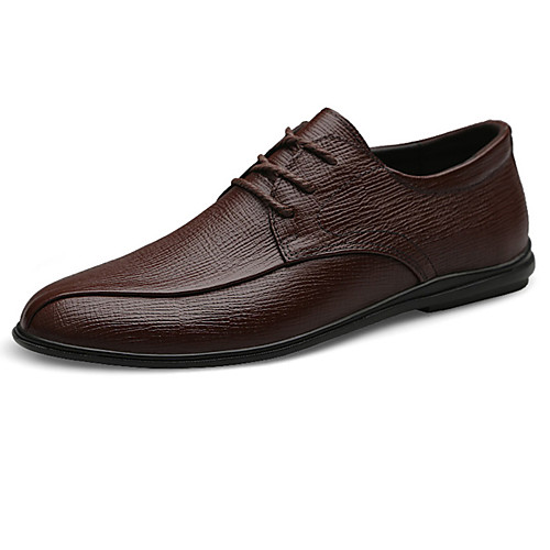 

Men's Summer Casual Daily Oxfords PU Non-slipping Black / Brown