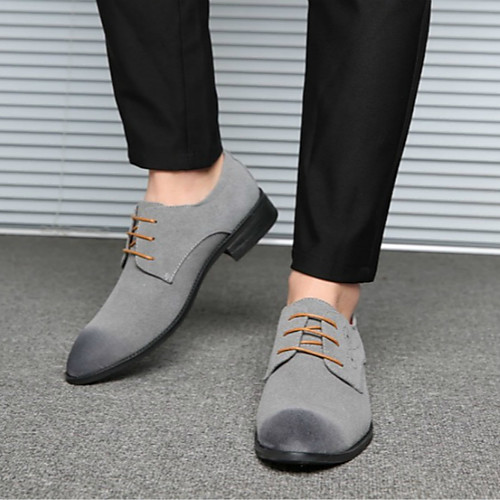 

Men's Spring / Fall Daily Oxfords Suede Black / Red / Blue