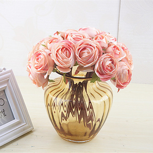 

23cm European Bride Holding Bouquet Simulation Lulian Tea Rose Home Decoration 10 stick