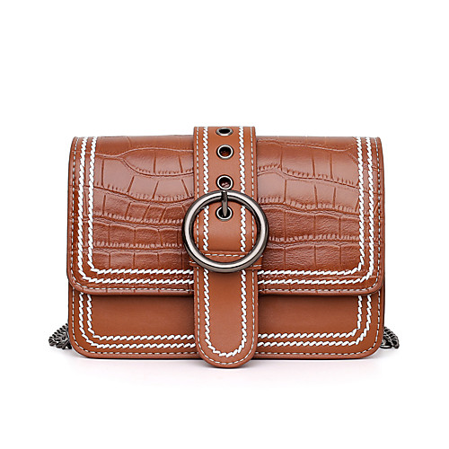 

Women's Chain PU Crossbody Bag 2020 Crocodile Black / Red / Brown
