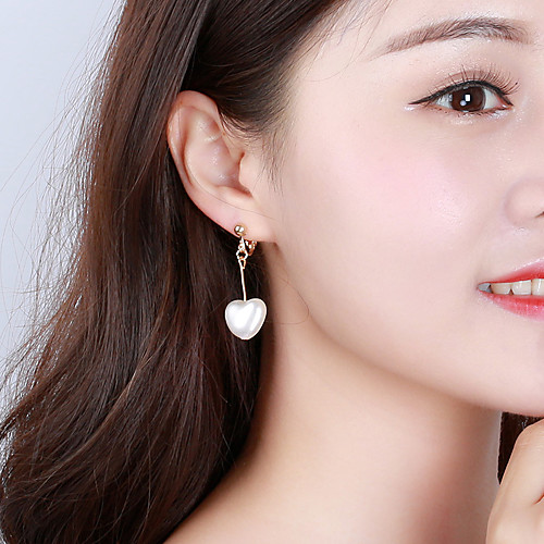 

Women's Earrings Holiday Wedding Birthday Romantic Earrings Jewelry Gold / White For Date Street Festival 1 Pair