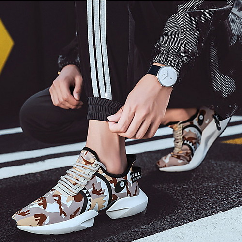 

Men's Spring & Summer Classic Daily Trainers / Athletic Shoes Mesh Black / White / White / Khaki